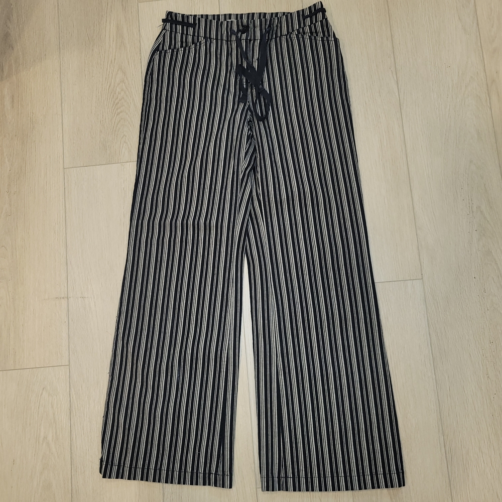 Vintage Jones New York Black and Tan Striped Pants